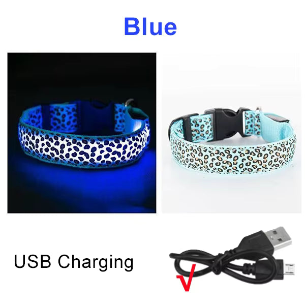 GlowPaw Leopard LED Safety Collar