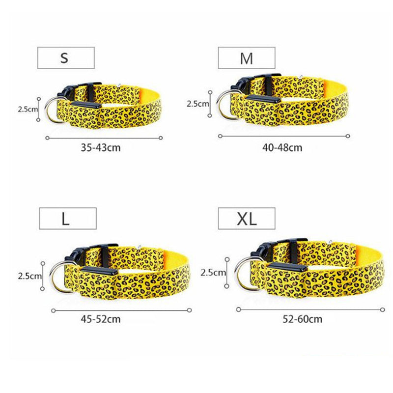 GlowPaw Leopard LED Safety Collar