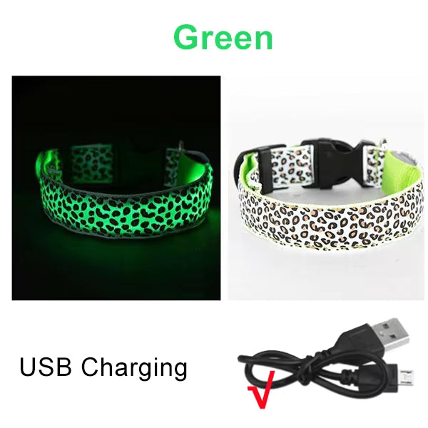 GlowPaw Leopard LED Safety Collar